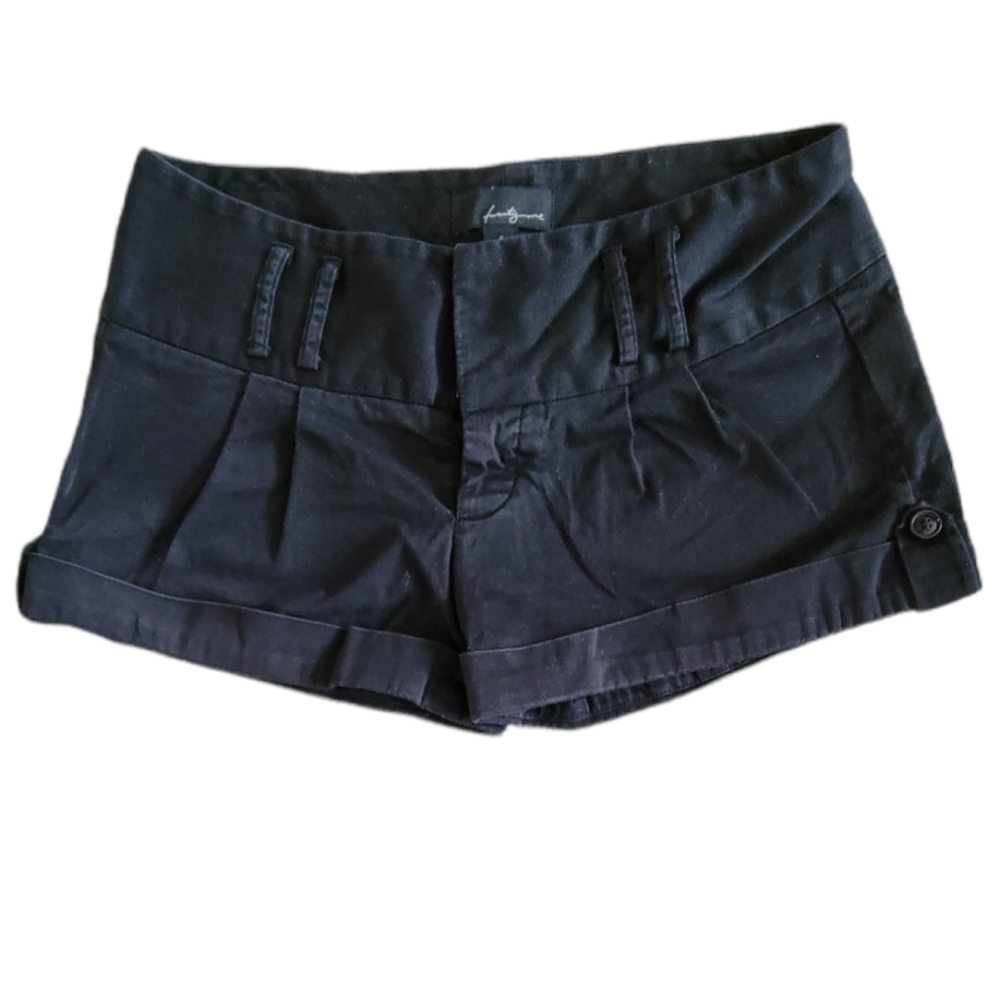 Pleated Black Shorts Size 5